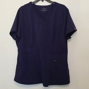 Cherokee Infinity XL Knit Waist V-Neck Scrub Top